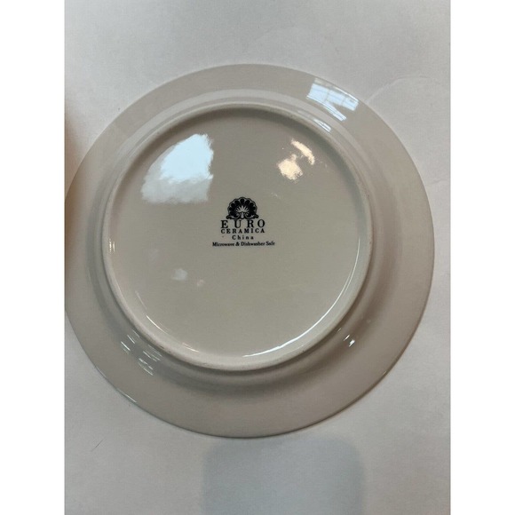 Euro Ceramica Salad Dessert Plates Set of 8 - Picture 4 of 4